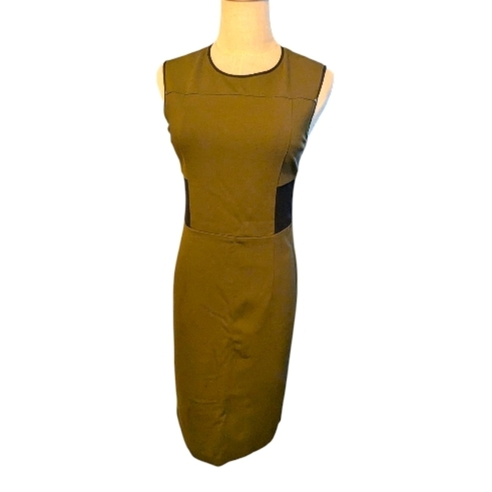 NWT Kenneth Cole New York Olive Pencil Dress 4 - Picture 4 of 5